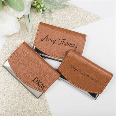 10 business cards case carrier holder|business card holder case personalized.